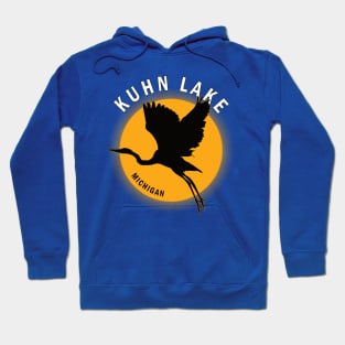 Kuhn Lake in Michigan Heron Sunrise Hoodie